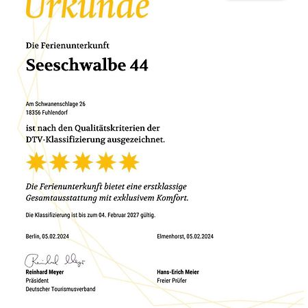 Ferienhaus Seeschwalbe 44 Fuhlendorf  外观 照片
